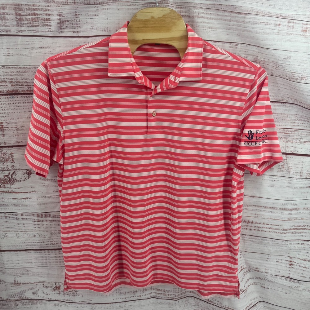 Peter Millar Summer Comfort‎ Golf Polo Shirt XL Striped Short Sleeve Performance